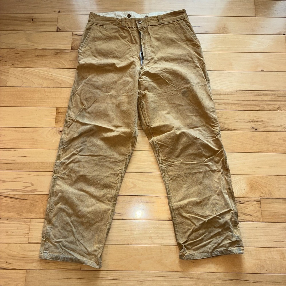 Vintage Western Auto Revelation 100% Canvas Duck Hunting/Field Pants Mens 36X30